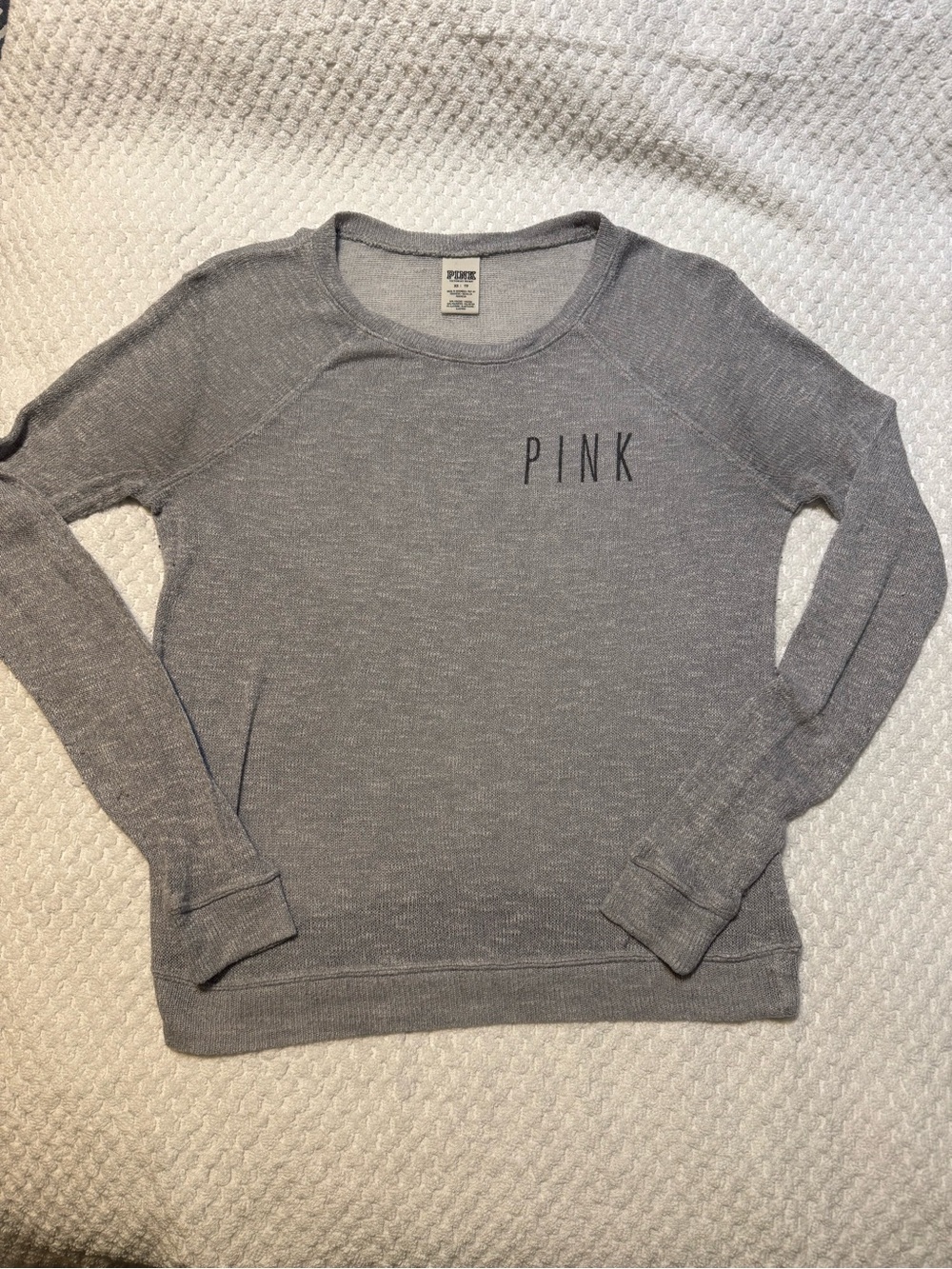 PINK Victoria's Secret Gray Crewneck Sweater with Logo